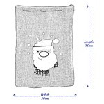 Decoration Sack - Jute - 70 cm - Black - Rectangular - 1 unit